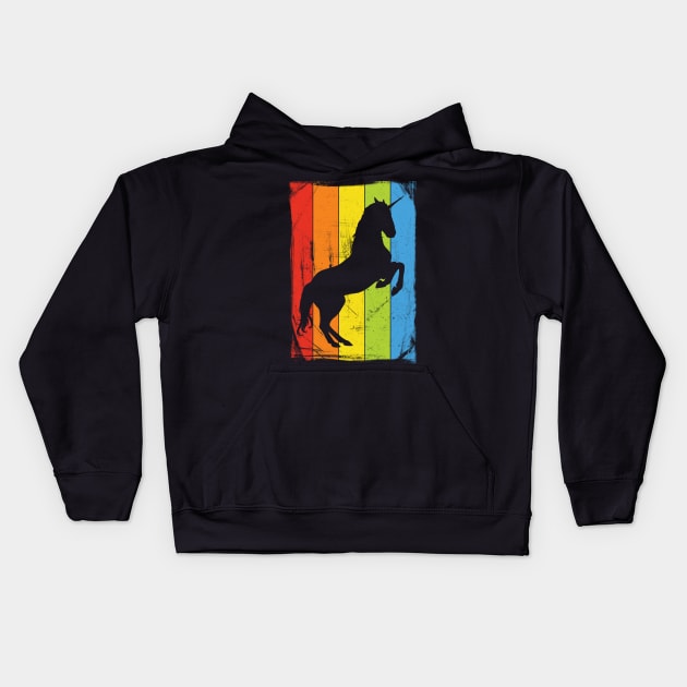 Rainbow Unicorn Distressed Kids Hoodie by fizzyllama